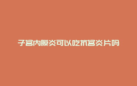 子宫内膜炎可以吃抗宫炎片吗