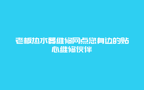 老板热水器维修网点您身边的贴心维修伙伴