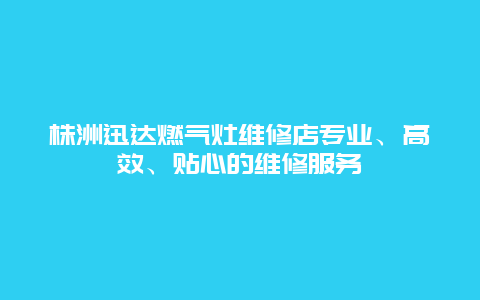 株洲迅达燃气灶维修店专业、高效、贴心的维修服务