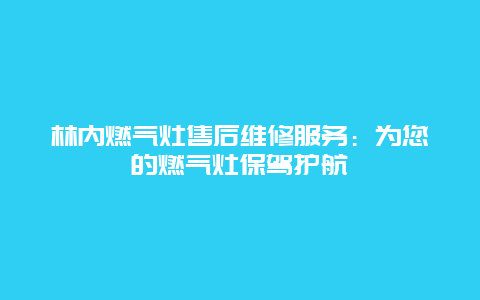 林内燃气灶售后维修服务：为您的燃气灶保驾护航