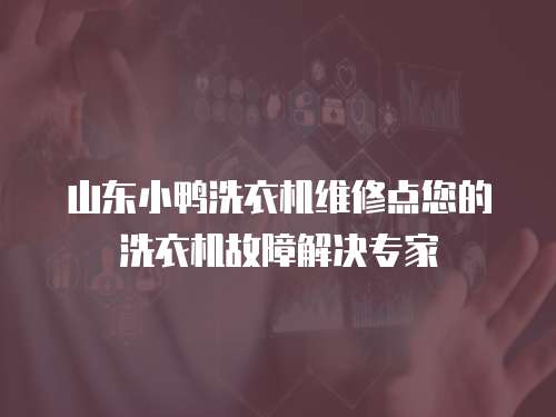 山东小鸭洗衣机维修点您的洗衣机故障解决专家