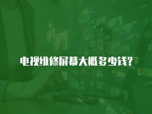 电视维修屏幕大概多少钱？